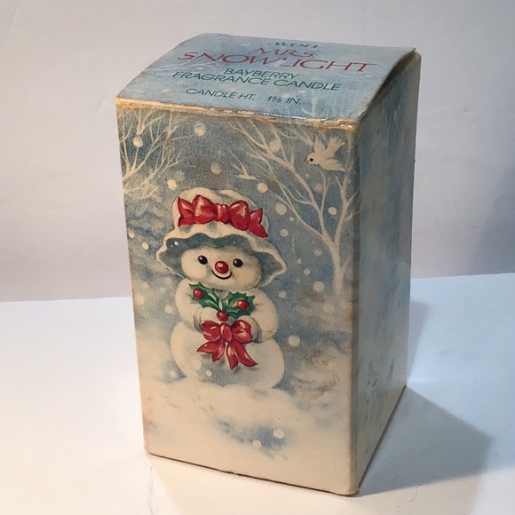 3 fancy candles:  Avon Mrs Snowlight, a ceramic shell & swirled egg NIB - Picture 4 of 6